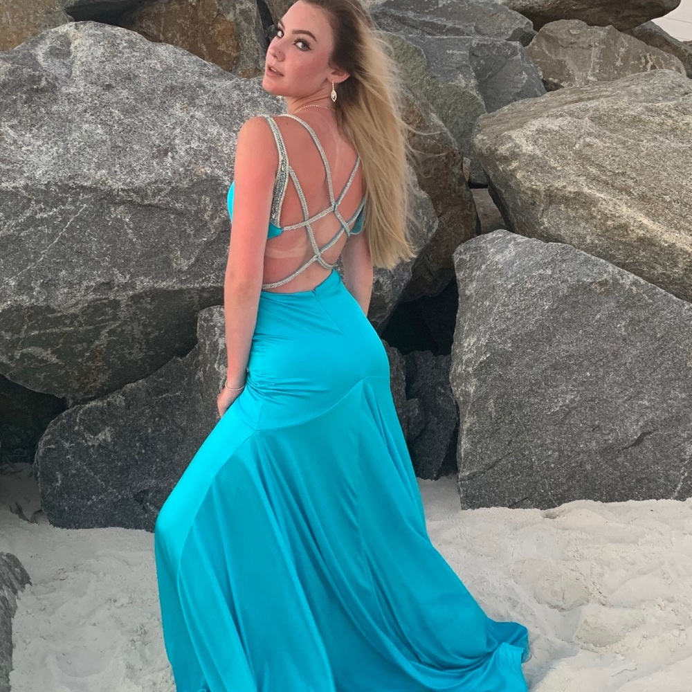 Blue Prom Dress - Picture 3 of 5